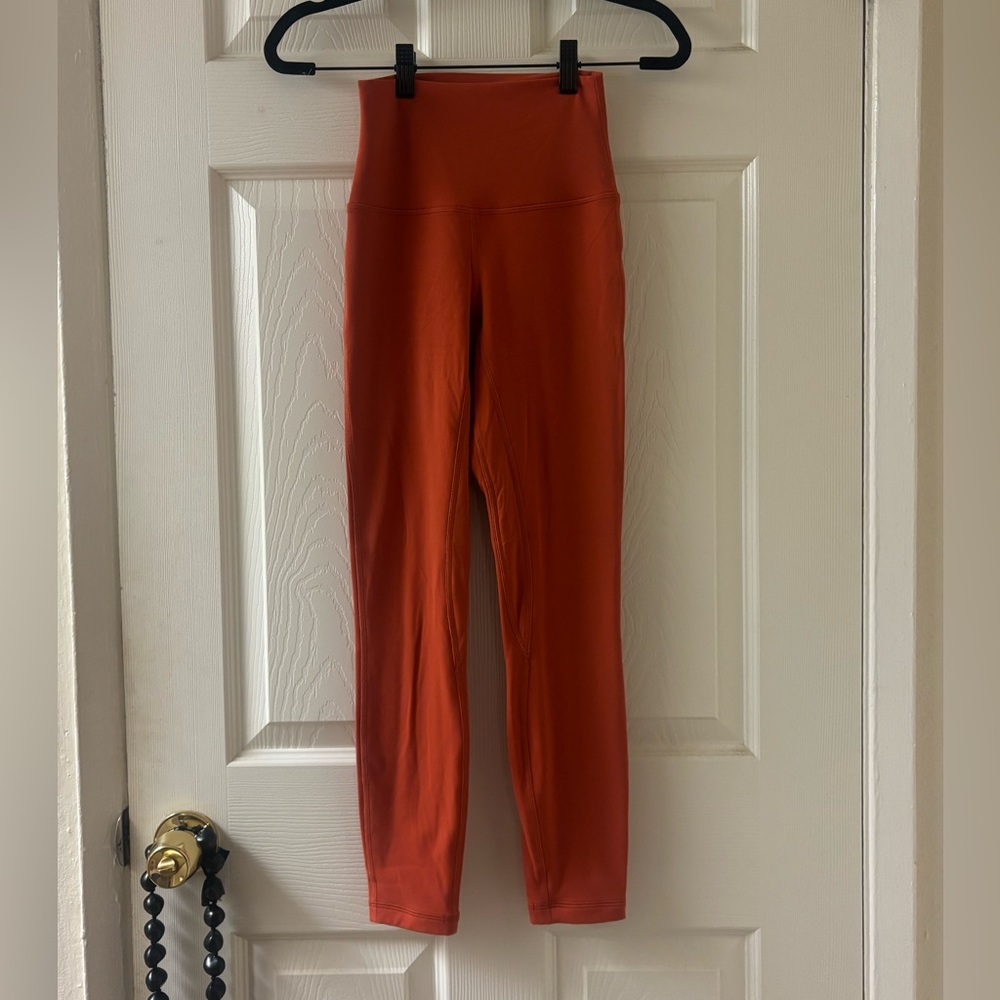 Lululemon High-Waisted Orange Leggings
